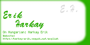 erik harkay business card